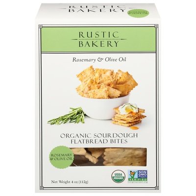 Rustic Bakery Flatbread Bites Rosemary O Oil 12/4 Oz [Peterson #28483]