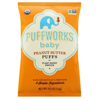 Puffworks Baby Peanut Butter Puffs 6/.5 Oz [UNFI #60879]