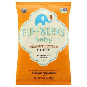 Puffworks Baby Peanut Butter Puffs 6/.5 Oz [UNFI #60879]