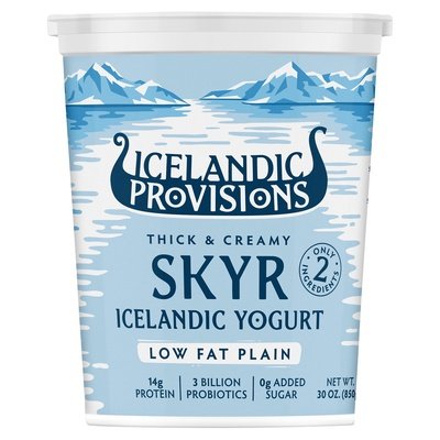 Icelandic Provisions Skyr Yogurt Low Fat Plain 6/30 Oz [UNFI #12684]