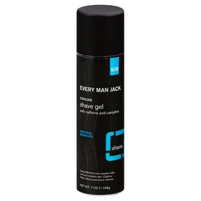 Every Man Jack Shave Gel - Natural Menthol   7 OZ [UNFI #55107] T