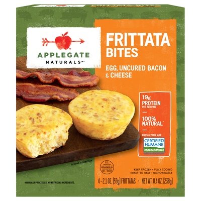 Applegate Farms Frittata Bite Bacon Ched Swiss 8/8.4 Oz [UNFI #31636]