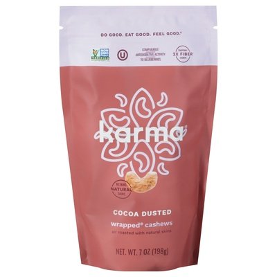 Karma Nuts Cocoa Dusted Wrapped Cashews 6/7 Oz [UNFI #89049]