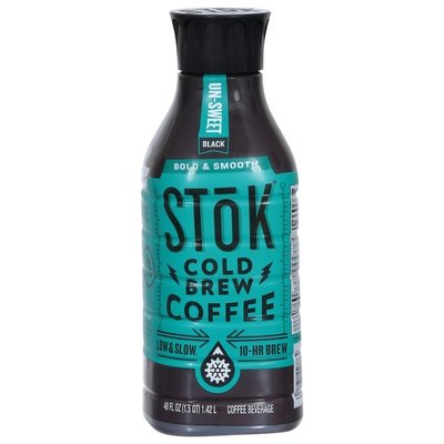 Stok Unsweet Black 6/48 Oz [UNFI #08728]