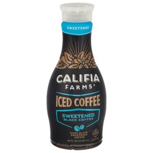 Califia Farms Coffee Iced Black Sweetened 6/48 Oz [UNFI #35090]