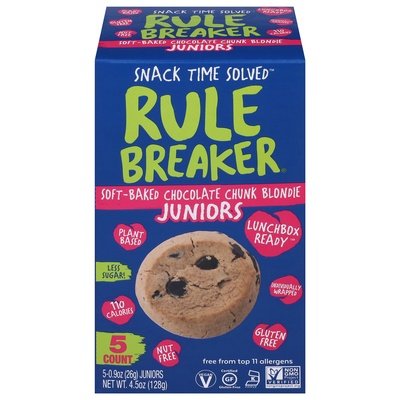 Rule Breaker Snacks Chocolate Chunk Blondie 6/4.5 Oz [UNFI #75687]