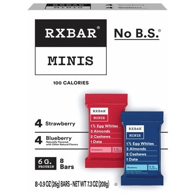 Rxbar Blueberry Strawberry Mini Bars 6/7.36 Oz [UNFI #38797]