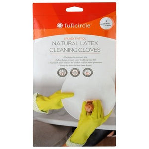 Full Circle Splash Patrol Naturl Latex Gloves 6/1 CT [UNFI #60171] T