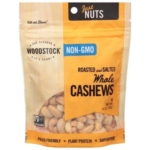 Woodstock Cashews Roasted Salted 8/6 OZ [UNFI #32204]