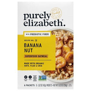 OG3 Purely Elizabeth Banana Nut Superfood Oatmeal 6/9.12 OZ [UNFI #65741]