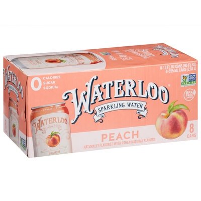 Waterloo Peach 3/8/12 OZ [UNFI #37318] T