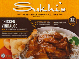 SukhiS ChickenVindaloo/Naan BasmaRice 6/11 OZ [UNFI #21413]