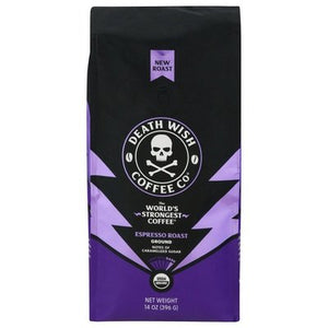 OG2 Death Wish Coffee Ground Espresso Roast Coffee 6/14 OZ [UNFI #14816]