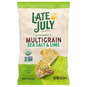 OG2 Late July Snacks Sea Salt and Lime, Tortlla Chip 12/7.5 OZ [UNFI #01197]
