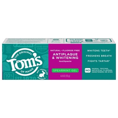 Toms Of Maine Gel,Spearmint,Antiplaque+Whitening 6/4 Oz [UNFI #18660]