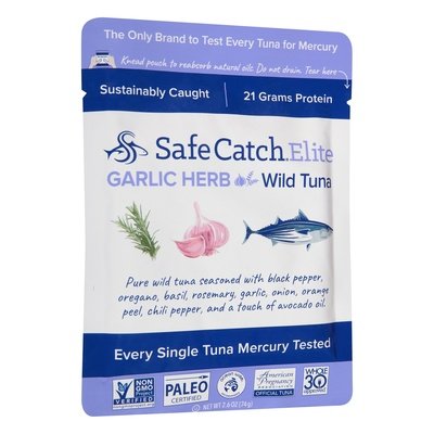 Safecatch Garlic Herb Elite Pouch 12/2.6 OZ [UNFI #78352]