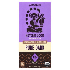 OG2 Beyond Good 92% Dark Choc Bar 12/2.64 OZ [UNFI #18130]