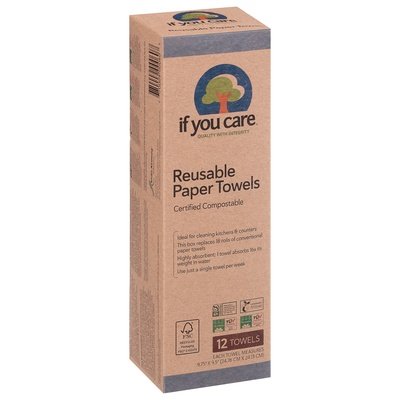 If You Care Reusable Paper Towels 8/12 CT [UNFI #46103] T