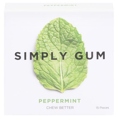 Simply Gum Peppermint Gum 12/15 CT [UNFI #30320]