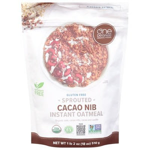 OG2 One Degree Organic Foods Sprouted Oatmeal,Cacao Nibs 6/18 OZ [UNFI #25931]