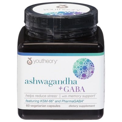 Youtheory Ashwagandha And Gaba Caps 60 Cap [UNFI #19508]