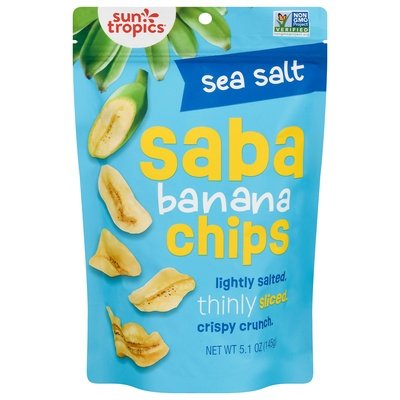 Sun Tropics Saba Banana Chips Sea Salt 12/5.1 Oz [UNFI #78756]
