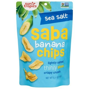 Sun Tropics Saba Banana Chips Sea Salt 12/5.1 Oz [UNFI #78756]