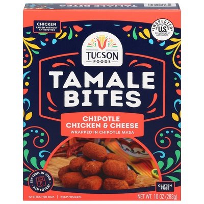 Tucson Tamale Company Chipotle Chicken, Cheese 8/10 Oz [UNFI #08347]