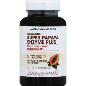 Amer Hlth Super Papaya Enzyme 180 TAB [UNFI #84926] T