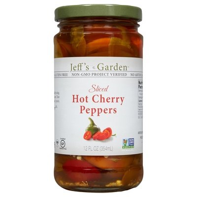 Jeffs Garden Sliced Hot Cherry Peppers 6/12 OZ [UNFI #24103]