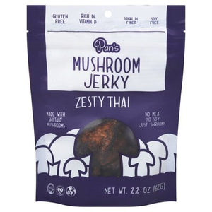 Pans Mushroom Jerky Zesty Thai 6/2.2 Oz [UNFI #62084]