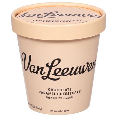 Van Leeuwen Ice Cream Chocolate Caramel Cheesecake 8/14 Oz [UNFI #63521]