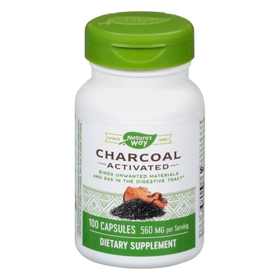 Natures Way Herb Charcoal Act 100 CAP [UNFI #86152] T