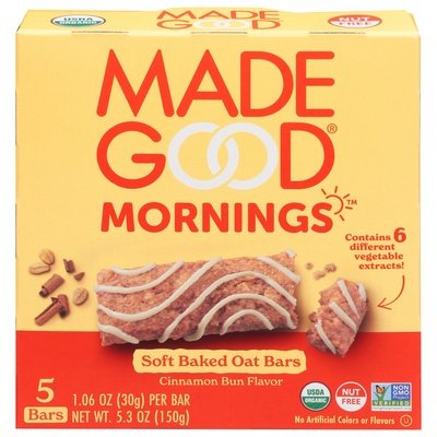 Made Good Softbaked Cinnamon Bun Oat Bar 6/5.3 Oz [UNFI #22024]