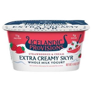 Icelandic Provisions Strawbry Cream Whole Milk Skyr 12/4.4 Oz [UNFI #62953]