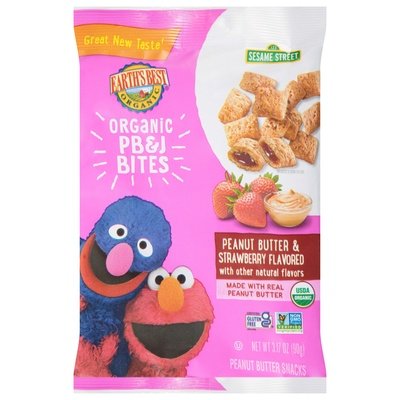 Earths Best Pb And J Strawberry Bites 6/3.17 Oz [UNFI #09296]