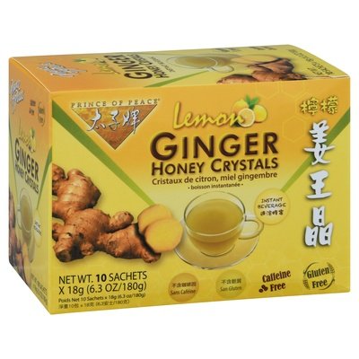 Prince Of Peace Ginger Honey Crystals, Lemon 6/10 BAG [UNFI #54360]