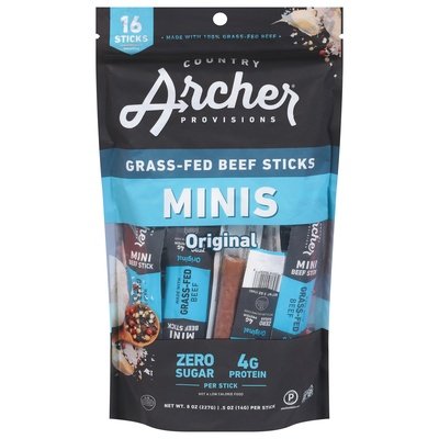 Country Archer Beef, Stick Mini 8/8 Oz [UNFI #27004]