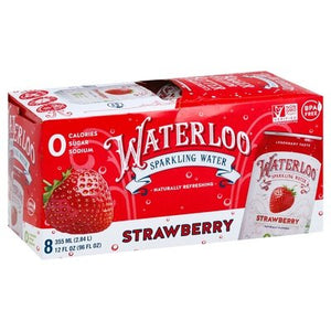 Waterloo Strawberry Sprklng Water 3/8/12 OZ [UNFI #59926] T