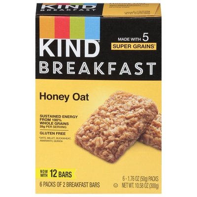 Kind Honey Oat Breakfast Bar 5/6/1.76 Oz [UNFI #45180]