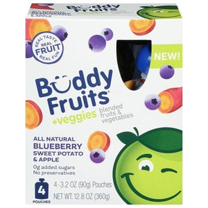 Buddy Fruits Blueberry Sweet Potato Apple  6/4 Pk [UNFI #35830]