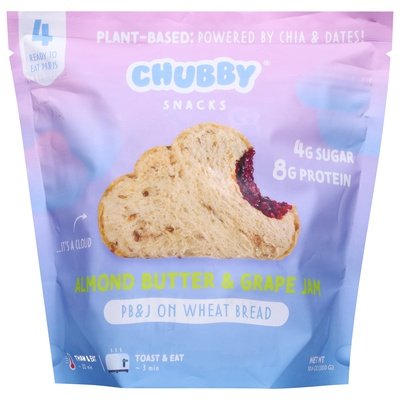 Chubby Snacks Pb&J Almond Butter & Grape 4 Pack 6/9.6 Oz [UNFI #1076]