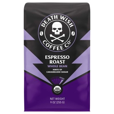 Death Wish Coffee Espresso Roast Whole Bean Coffee 6/9 Oz [UNFI #45934]