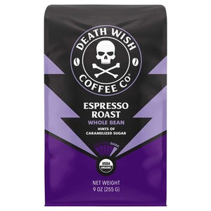 Death Wish Coffee Espresso Roast Whole Bean Coffee 6/9 Oz [UNFI #45934]