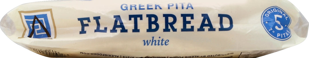 Alexis Foods Pita Flatbread Greek White 5 Ct 12/14 Oz [Peterson #25211]