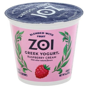 Zoi Greek Yogurt Raspberry Cream 12/6 Oz [UNFI #54088]