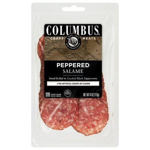 Columbus Salame Peppered Sliced 12/4 Oz [Peterson #39088]