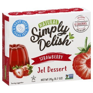 Simply Delish Jel Dessert Strawberry 6/.7 OZ [UNFI #30645]