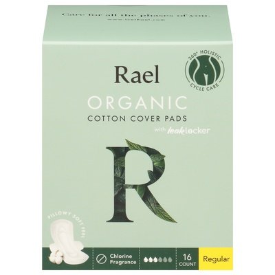 Rael Inc Pads Cotton Cover Regular 16 Ct [UNFI #26821]