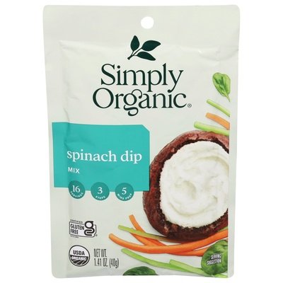 Simply Organic Spinach Dip 12/1.41 Oz [UNFI #53488]
